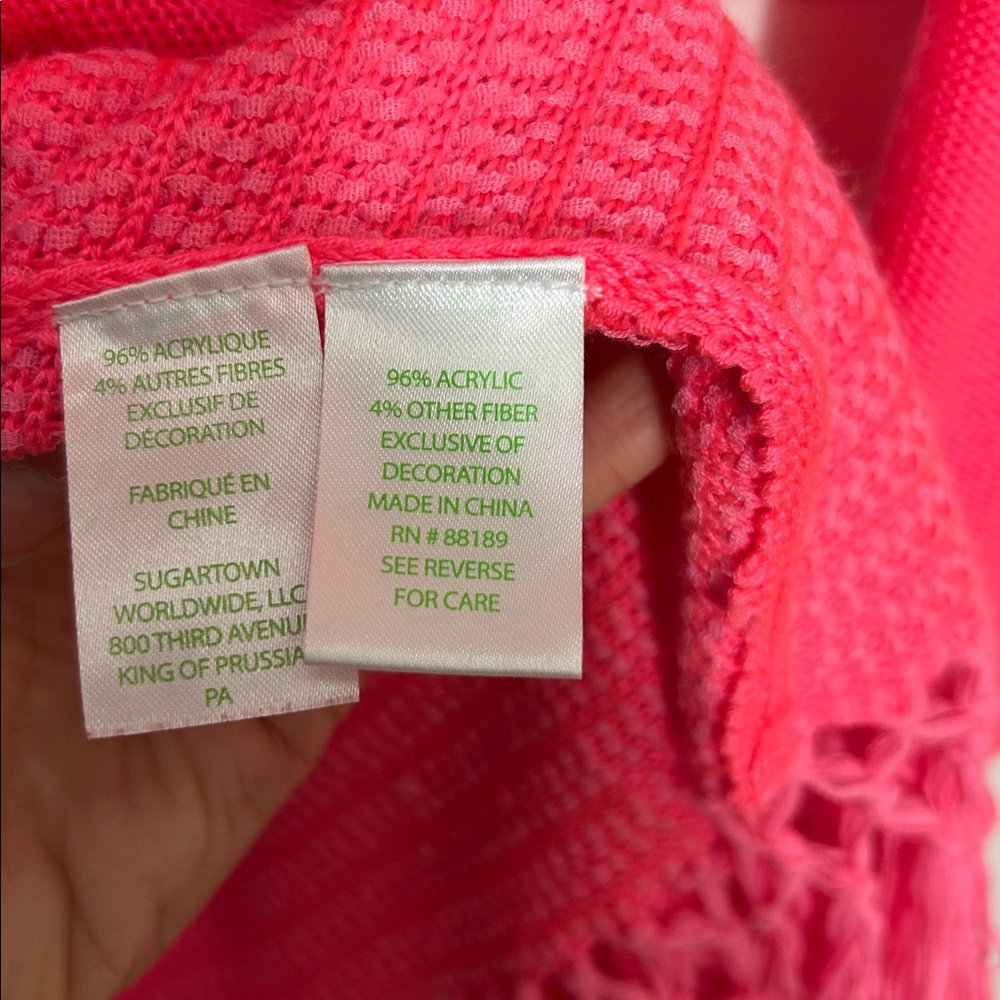 Lilly Pulitzer Tatum Cardigan Sweater in Pascha Pink size Large - Picture 4 of 6